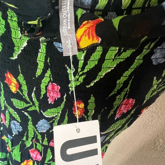 Urban Outfitters Sabrina Gauze Smocked Mini Dress - Picture 12 of 13